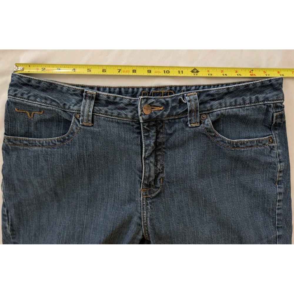 Kimes Ranch Betty Jeans Women's 16/32 (18/30) Mid Rise Straight Blue Denim USA - Picture 7 of 9